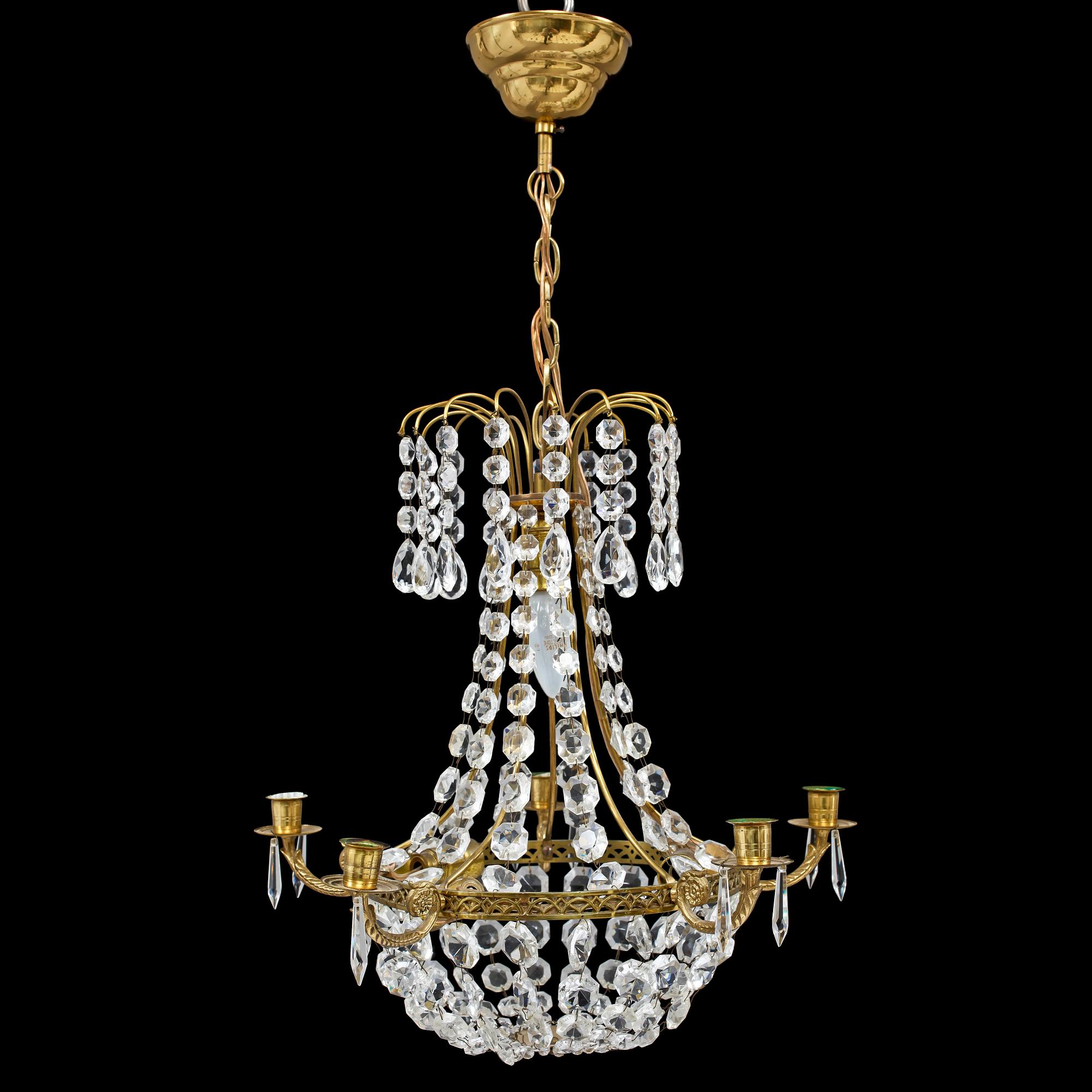 LJUSKRONA, empirestil, 1900-tal. H 42.