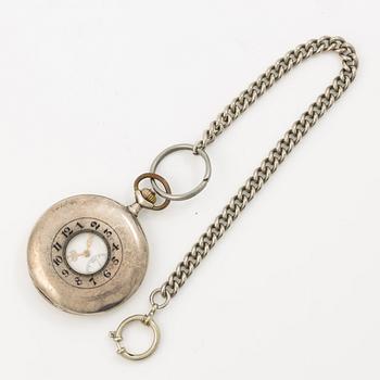 Omega, pocket watch, hunting case, "Red Twelve", 51 mm.