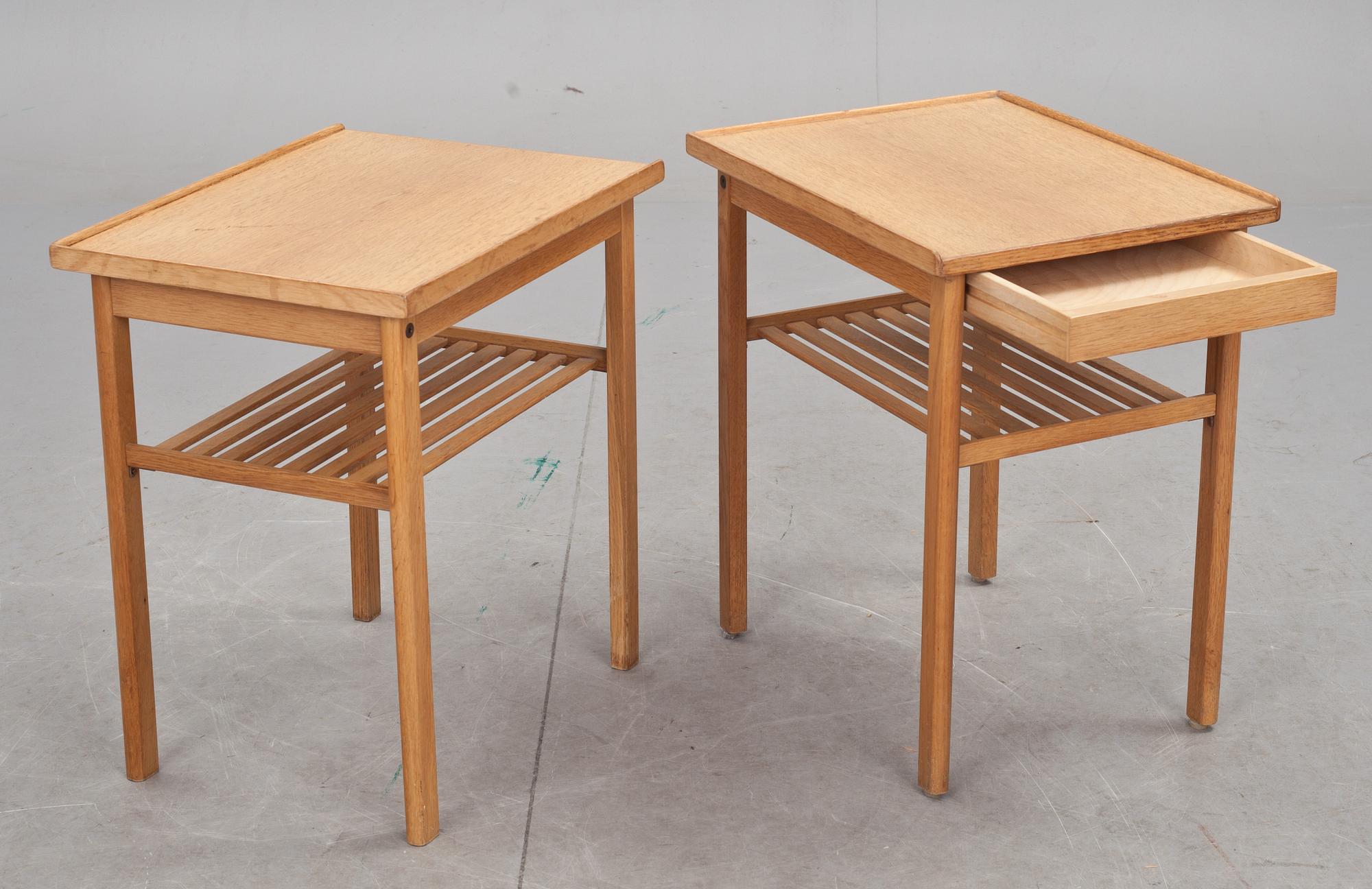 SÄNGBORD, ett par, Fridhagen, Bodafors, 1950/60-tal.
