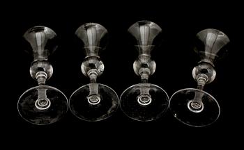 SNAPSGLAS, 4 st, glas, 1800-tal.