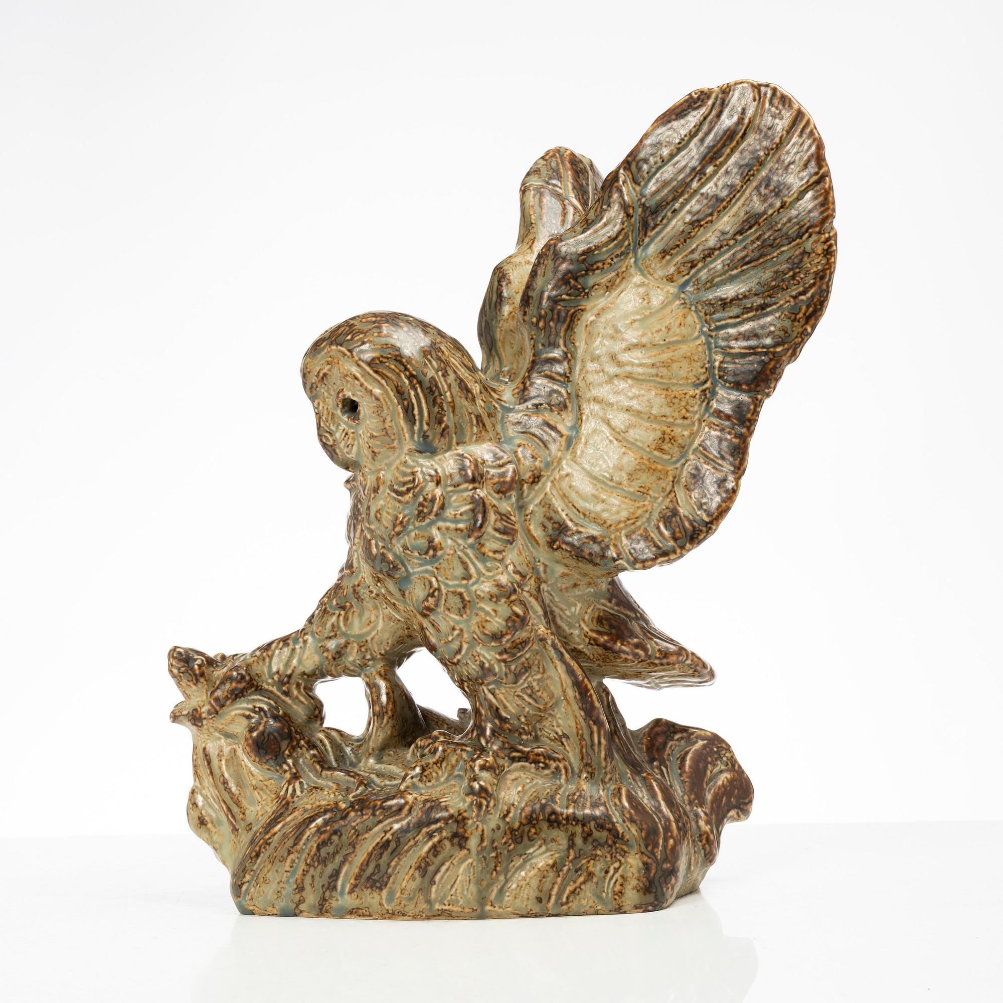 Knud Kyhn, skulptur, stengods, Royal Copenhagen, Danmark, 1960.