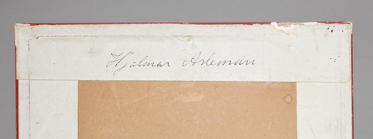 HJALMAR ARLEMAN. Akvarell, monogramsignerad.