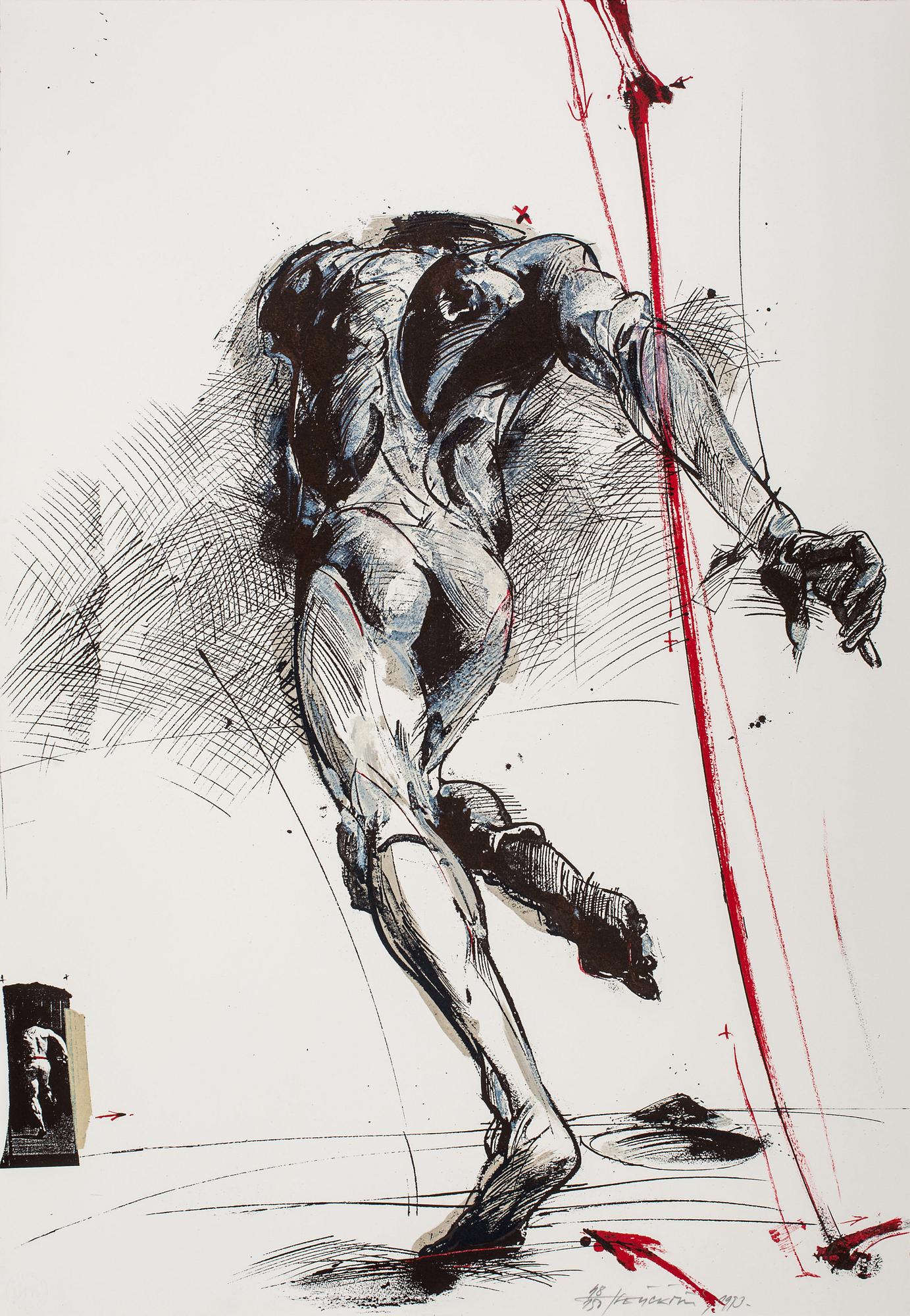 VLADIMIR VELICKOVIC, färglitografi, signerad, numrerad 18/150 och daterad- 1993.