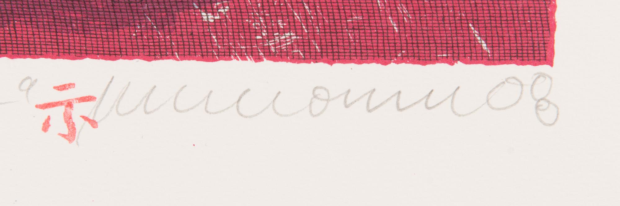 Portfolio of prints, 'Mannerheim', a set of five lithographs, signed and dated 2008, numbered 94/100.