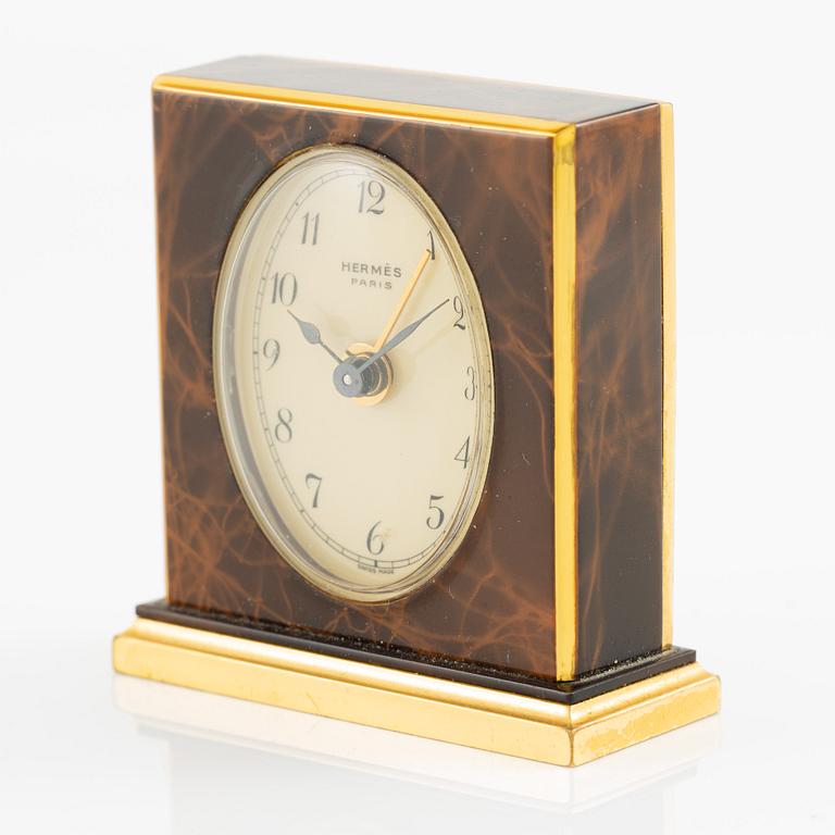 Hermès, table clock, 46 x 54 x 15 mm.