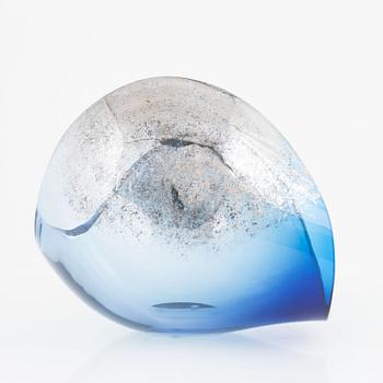 Lena Bergström, a glass sculpture, 'Jorden' from the series 'Planets', Kosta Boda, Sweden.