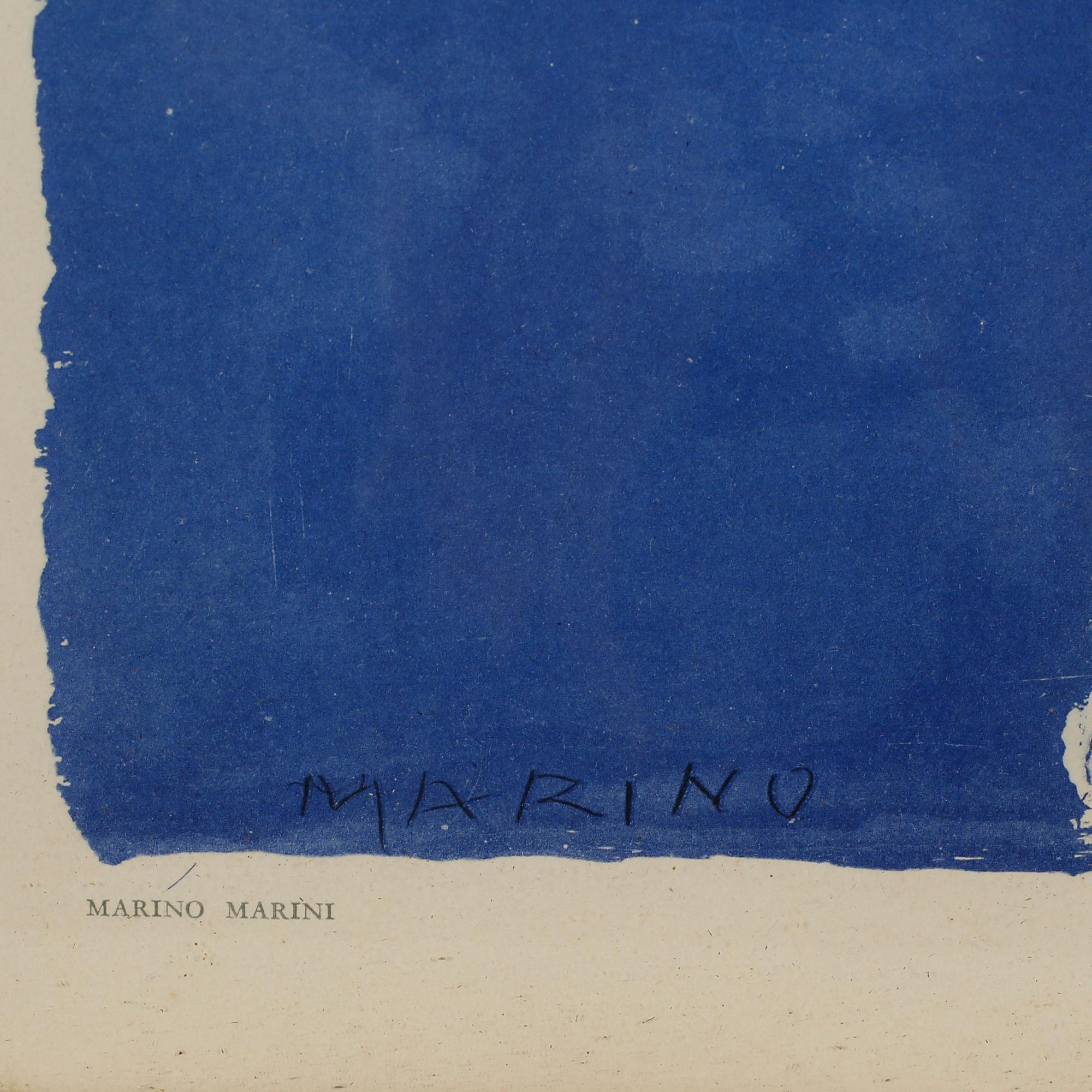 MARINO MARINI, efter, litografiskt tryck, signerad och daterad  1955 i trycket.
