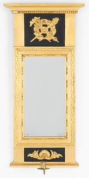 A mirror wall sconce, late Gustavian, early 19th Century.