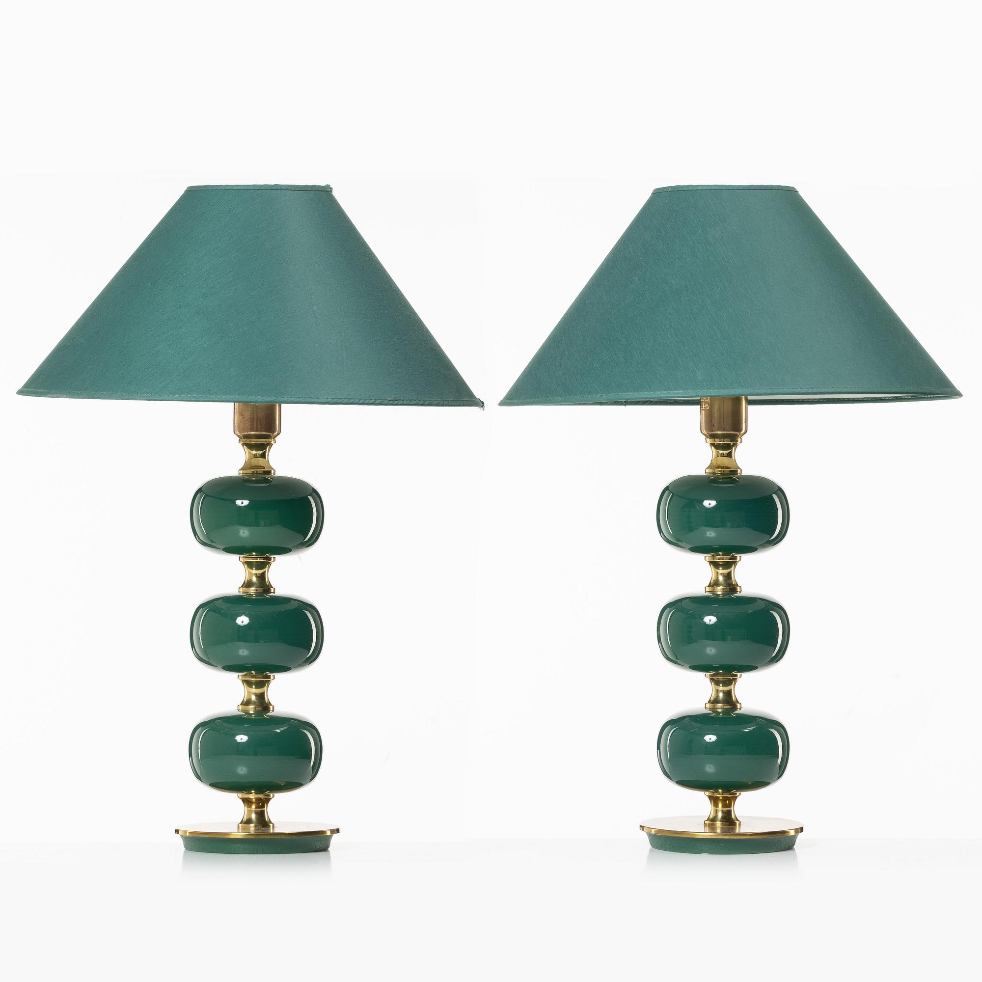 Bordslampor, ett par, Stilarmatur Tranås, 1970-tal.