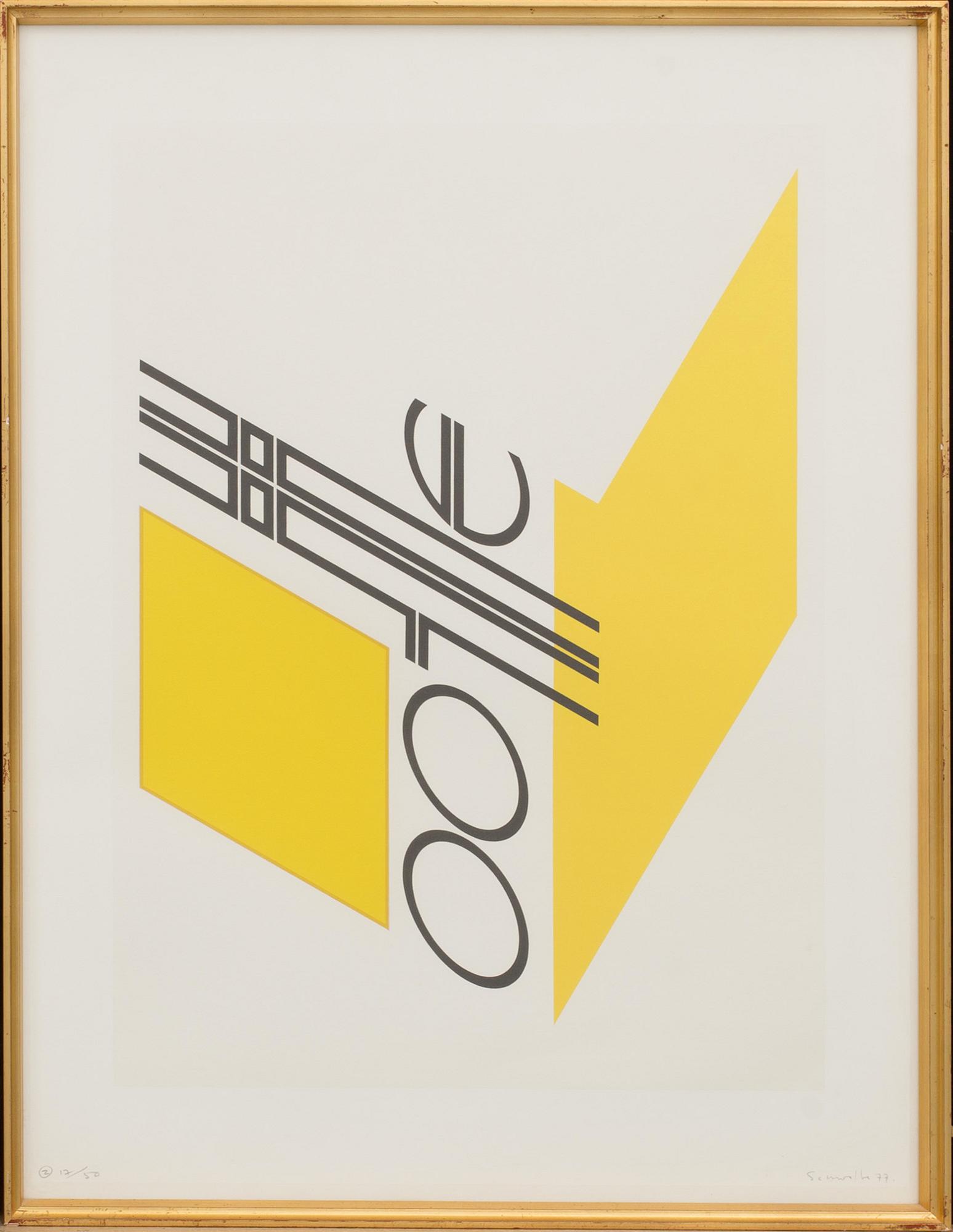 OLE SCHWALBE, three signed, dated -77 and numbered silkscreen.