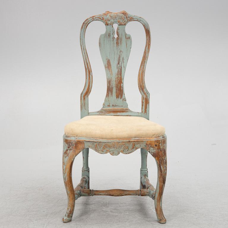A rooco chair, mid-18th century.