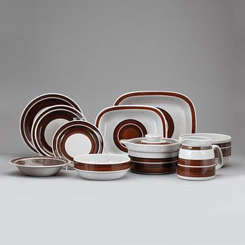 MATSERVIS, 59 delar stengods, Jackie (Jacqueline) Lynd, Rörstrand, 1900-talets andra hälft.