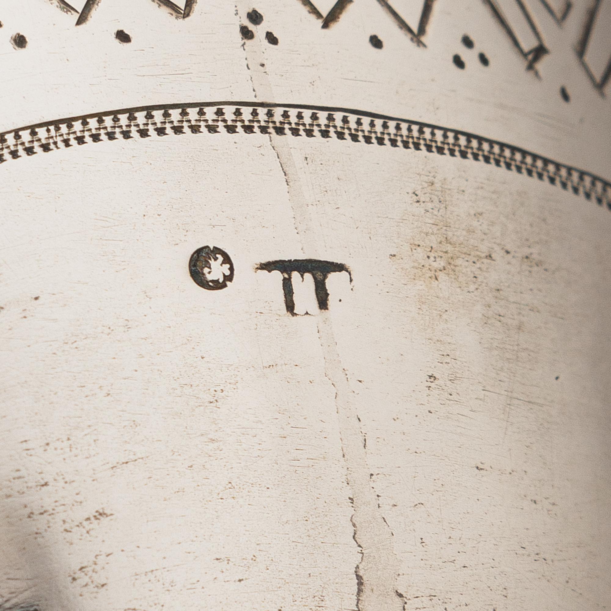 A silver carafe, maker's mark of Vasili Ivanovich Ivanov, assay master Lev Fedorovich Oleks, Moscow, 1894.