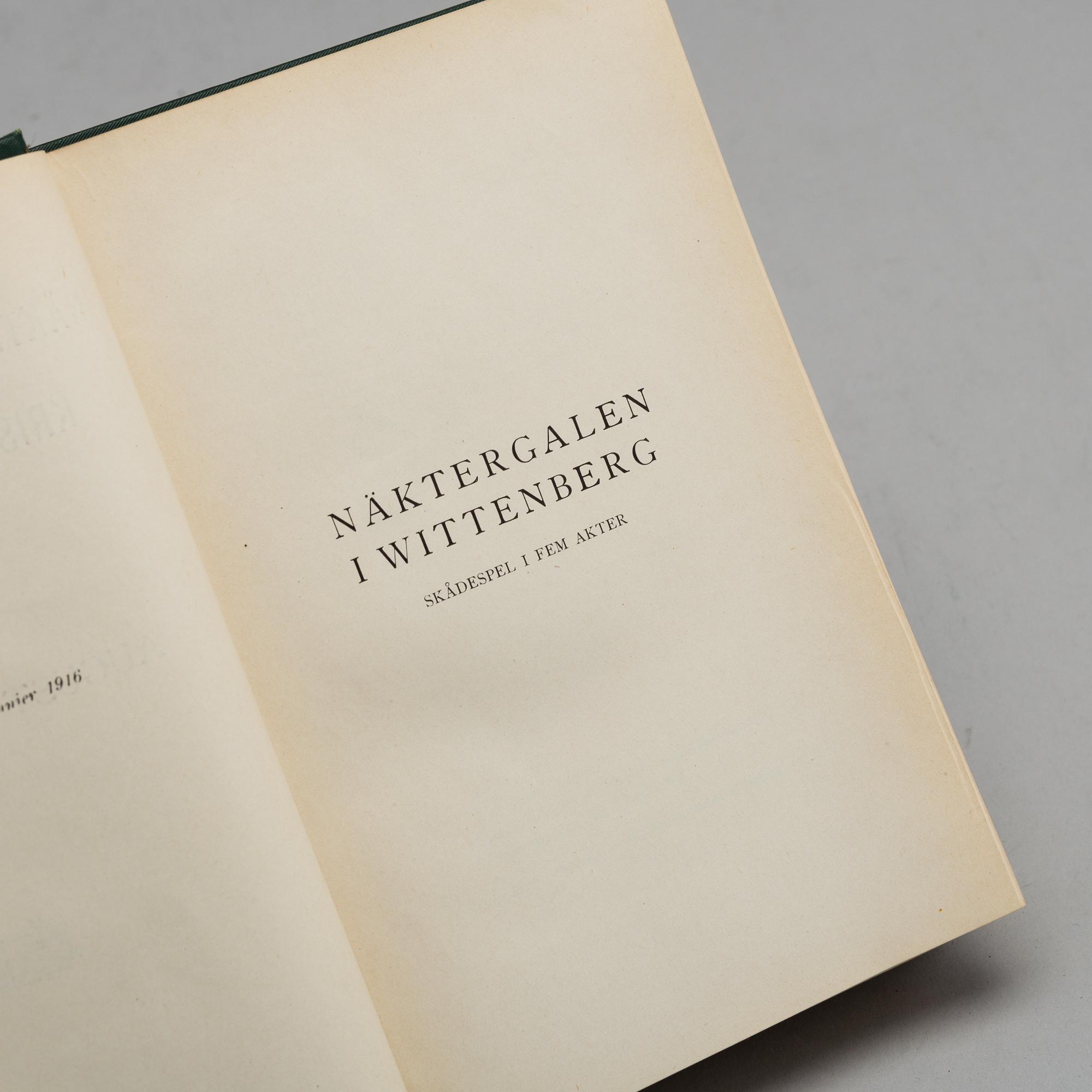 AUGUST STRINDBERGS SAMLADE VERK, 55 vol, Albert Bonniers förlag, Stockholm 1912-1919.