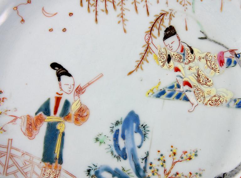 TALLRIKAR, ett par, porslin, Kina 1700-tal.