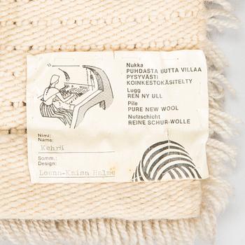 Leena-Kaisa Halme, ryijy, Kutomo Pirkko Koskinen, noin 155 x 104 cm.