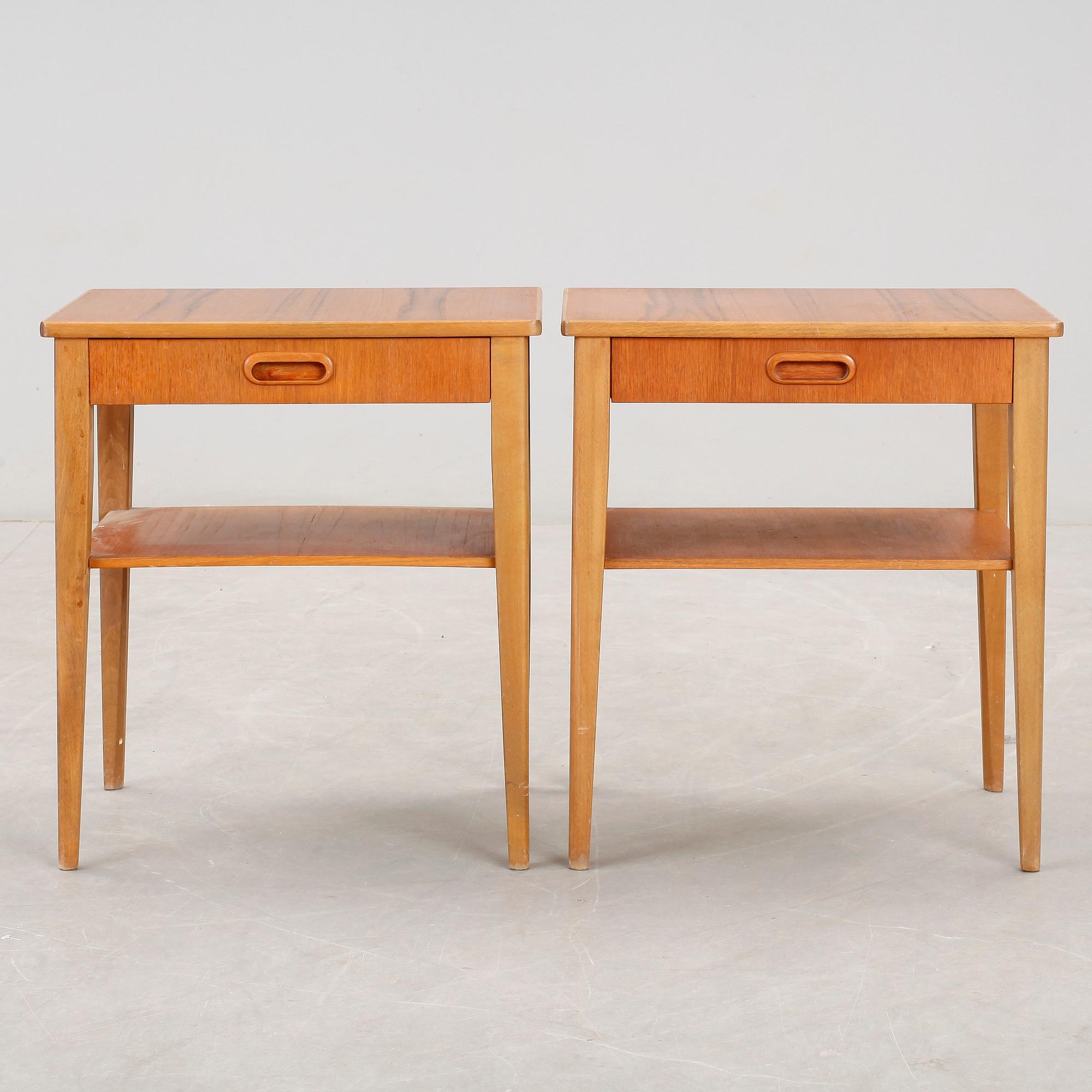 SÄNGBORD, ett par, 1950/60-tal.