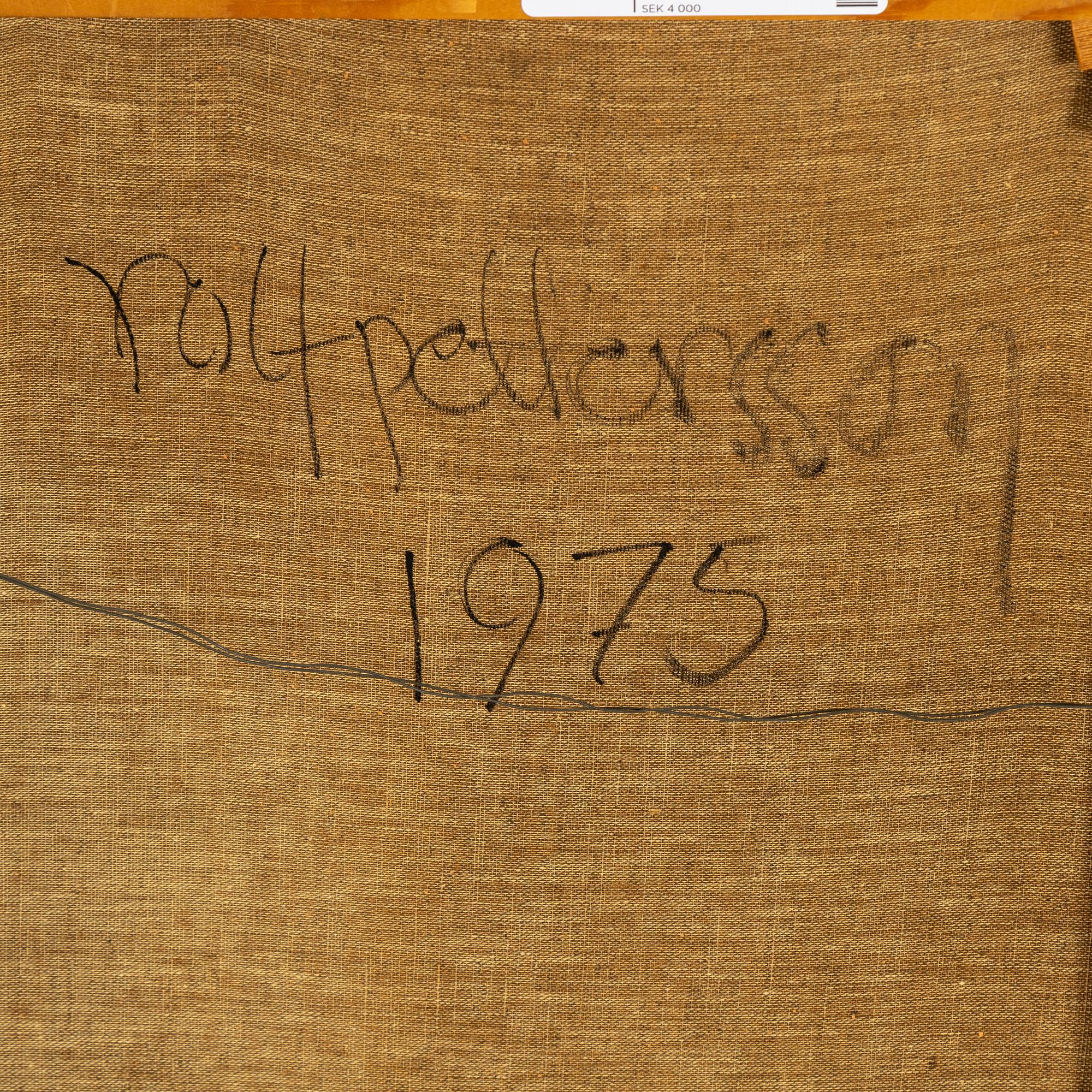 Rolf Pettersson, olja på duk, signerad samt daterad d1975 a tergo.