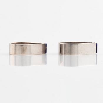 Uwe Moltke, two silver rings, Denmark, most likely 1970's.