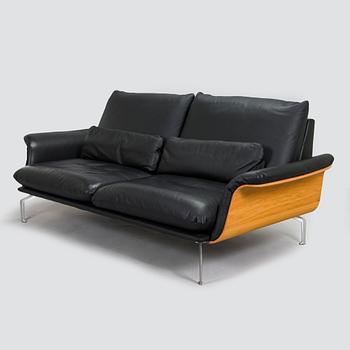 A leather sofa, Hjort Knudsen, Denmark, 21st Century.