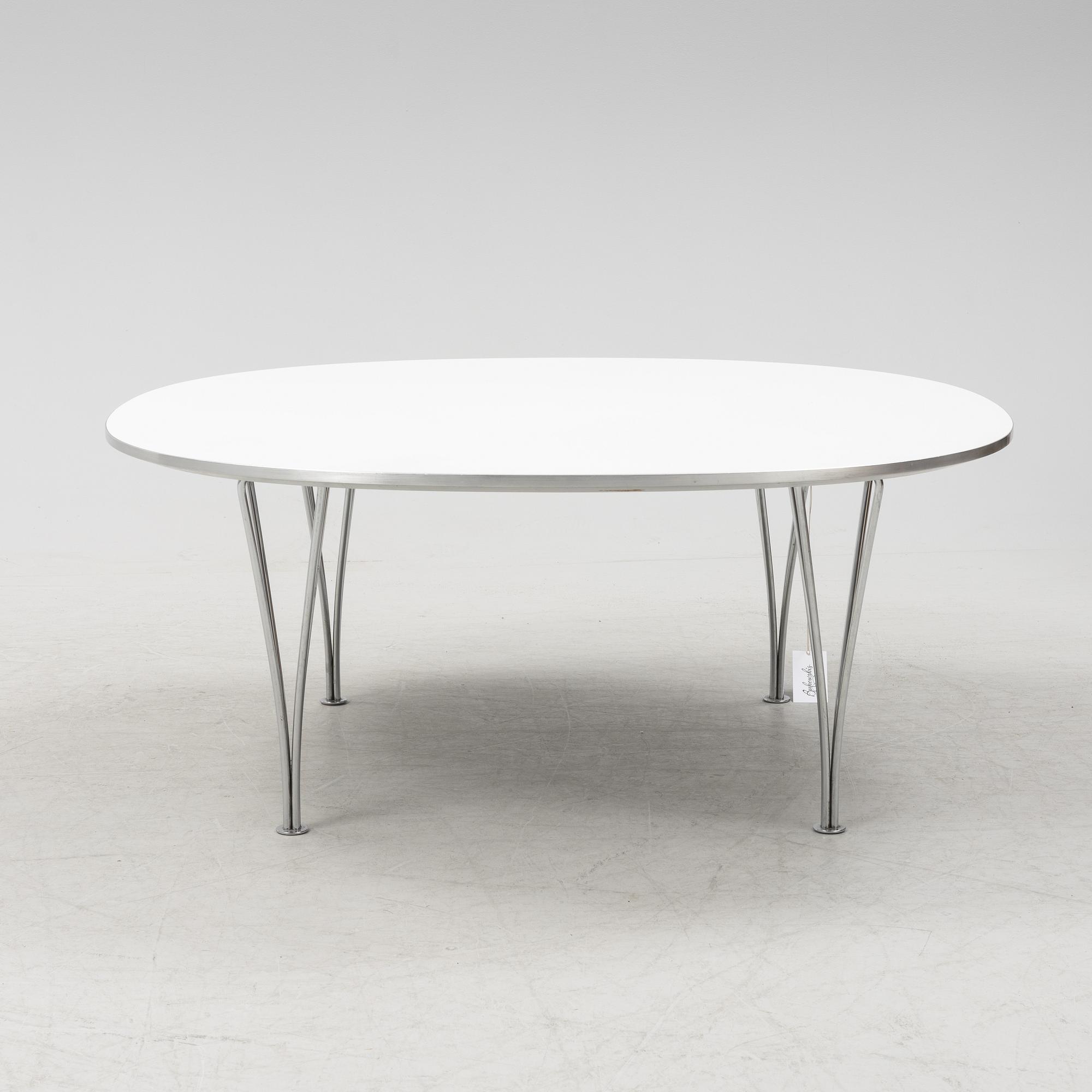 Bruno Mathsson, soffbord, "Supercirkel", Fritz Hansen, Danmark.