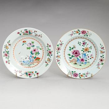 Two Chinese porcelain dishes, 18th Century.