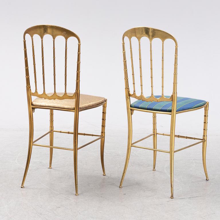 Eight Chiavari style chairs, Italy, second half of the 20th century.