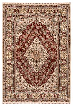 358. A semi-antique silk Hereke rug, West Anatolia, c. 180 x 121 cm.