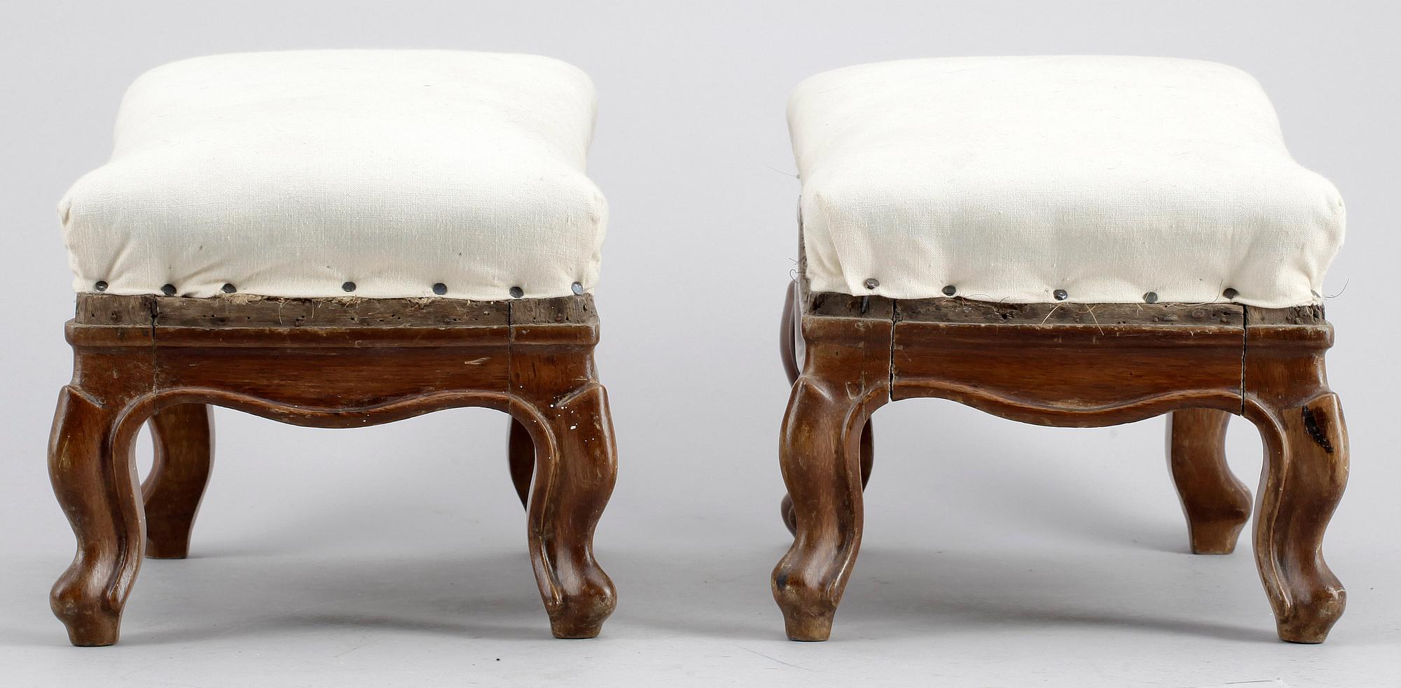 FOTPALLAR, ett par, rokokostil, trol Tyskland, 1900-talets första hälft.