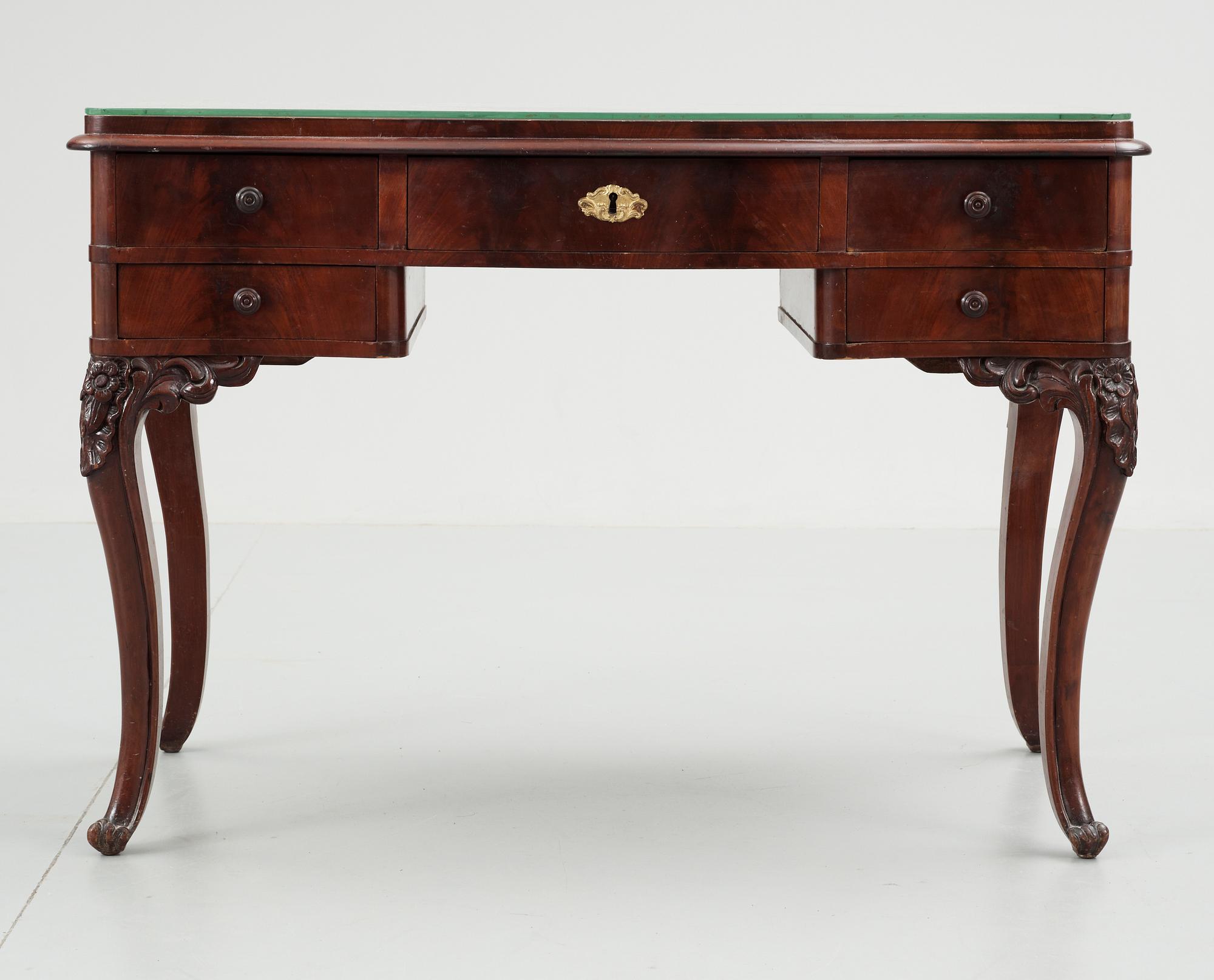 DAMSKRIVBORD/TOILETTEBORD, nyrokoko, 1800-talets andra hälft.