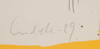 ULF LUNDELL, färglitografi, signerad och daterad -89, numrerad 95/100.