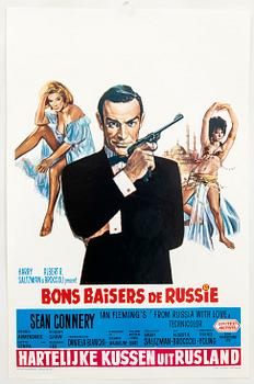 A Belgian movie poster James Bond "Bon Baisers de Russie" (From Russia with love) 1963/64.