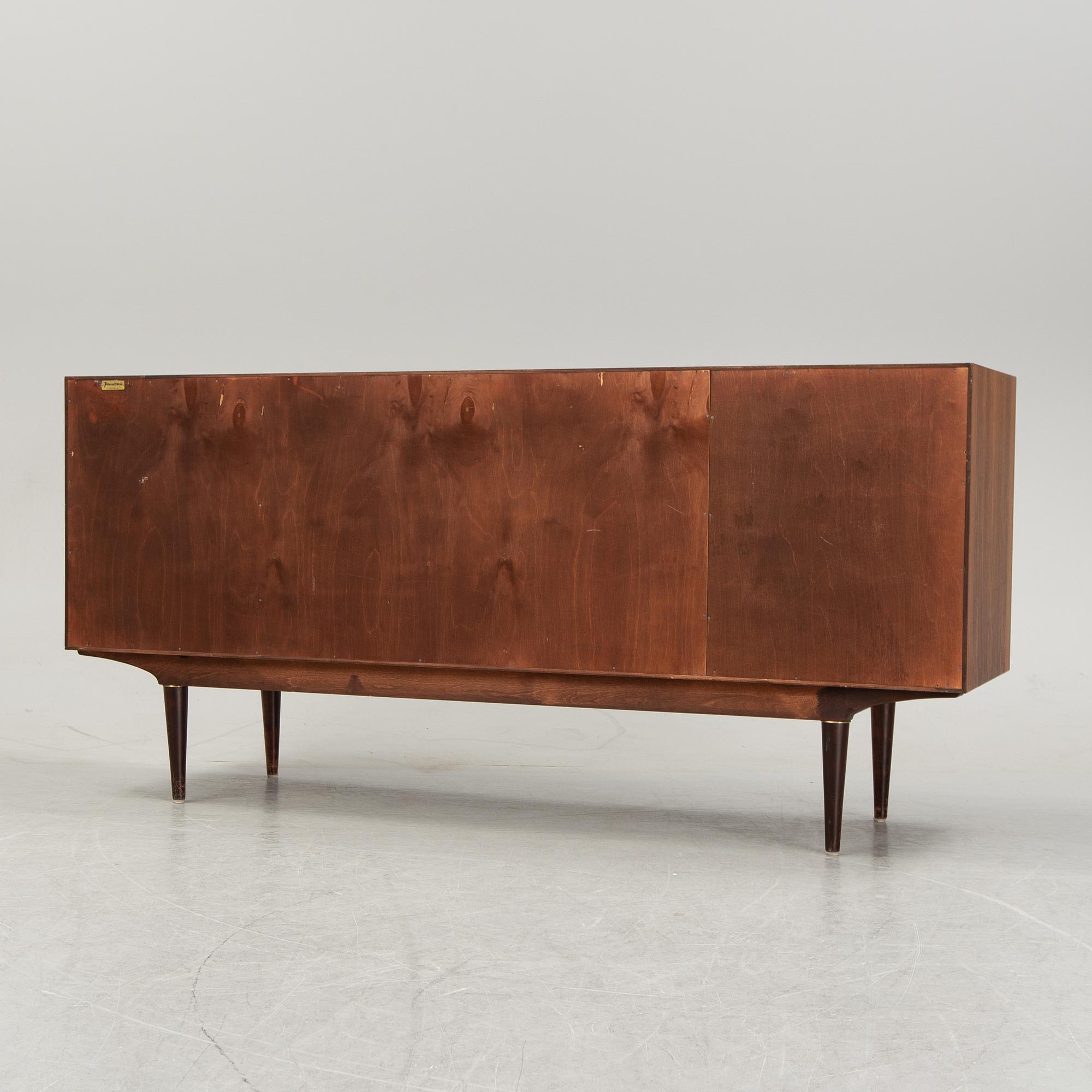 A 'Cortina' rosewood sideboard by Svante Skogh, Seffle Möbelfabrik, designed in 1956.