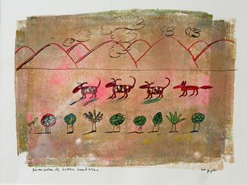 MADELEINE PYK, blandteknik, sign.