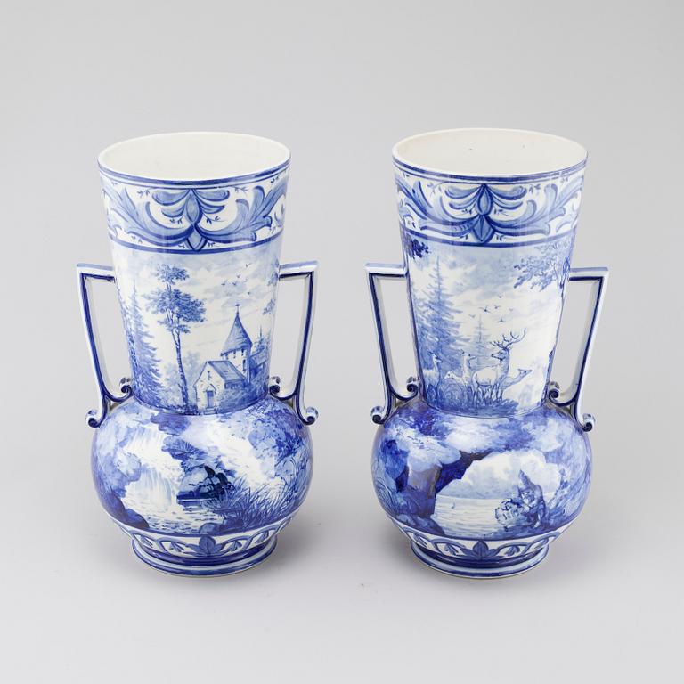 A pair of vases from Gustavsberg, ca 1900.