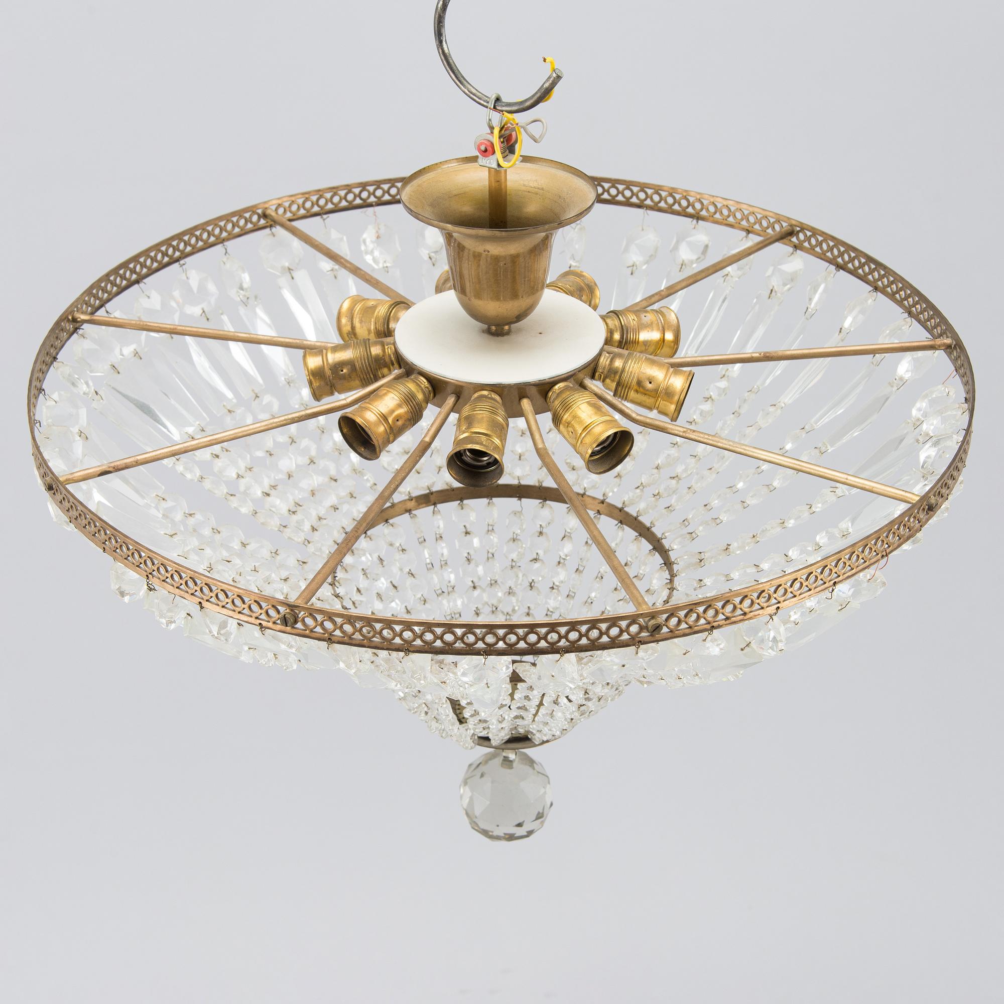 Chandelier, later half of the 20th century.