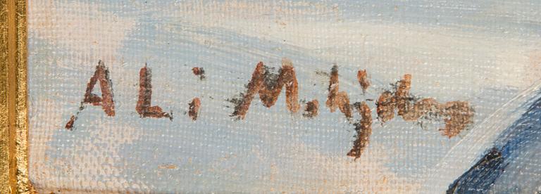 Ali Munsterhjelm, oil on canvas, signed.