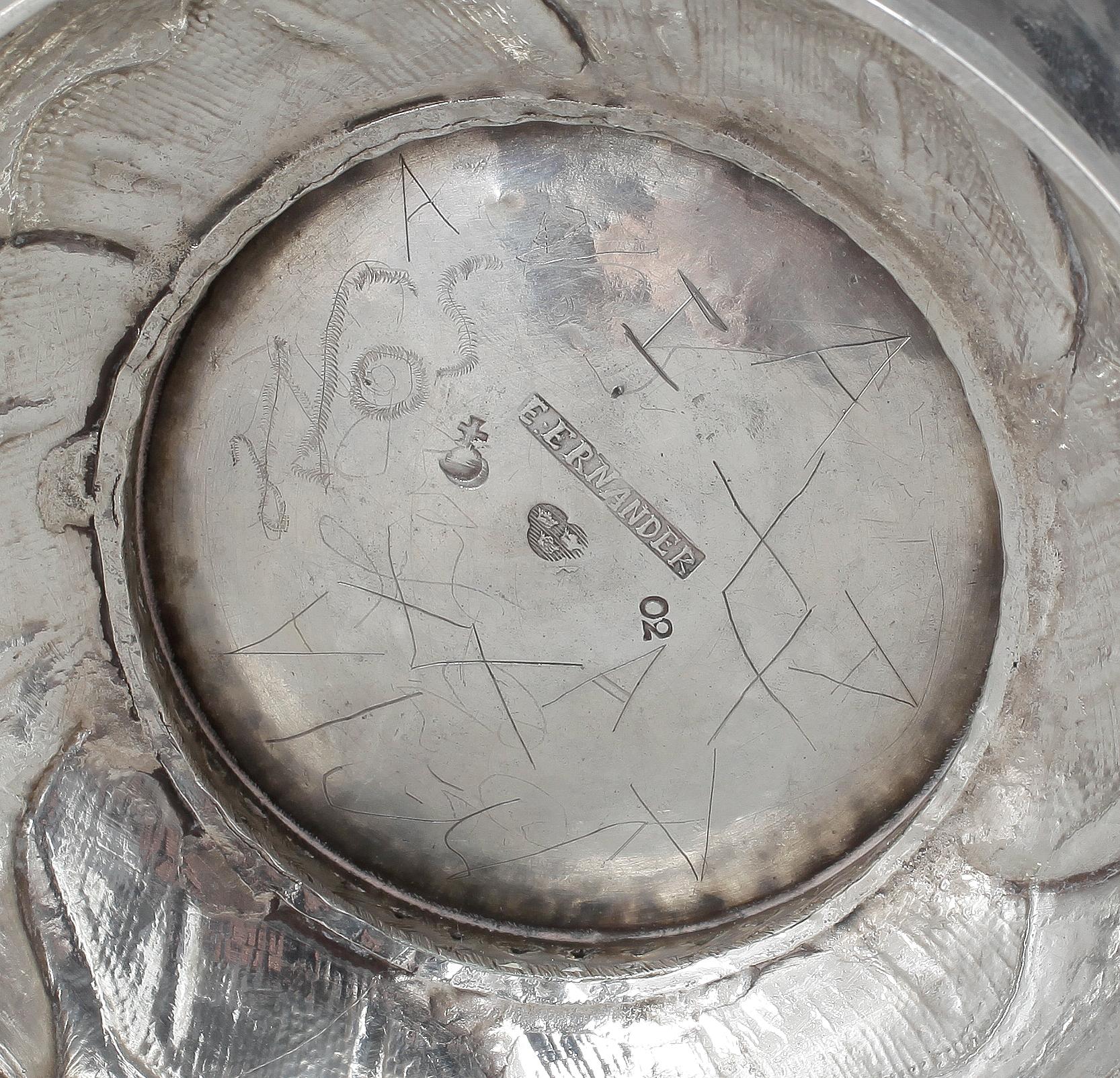 BÄGARE, silver, Erik Ernander, Uppsala, 1796. Vikt ca 430g.