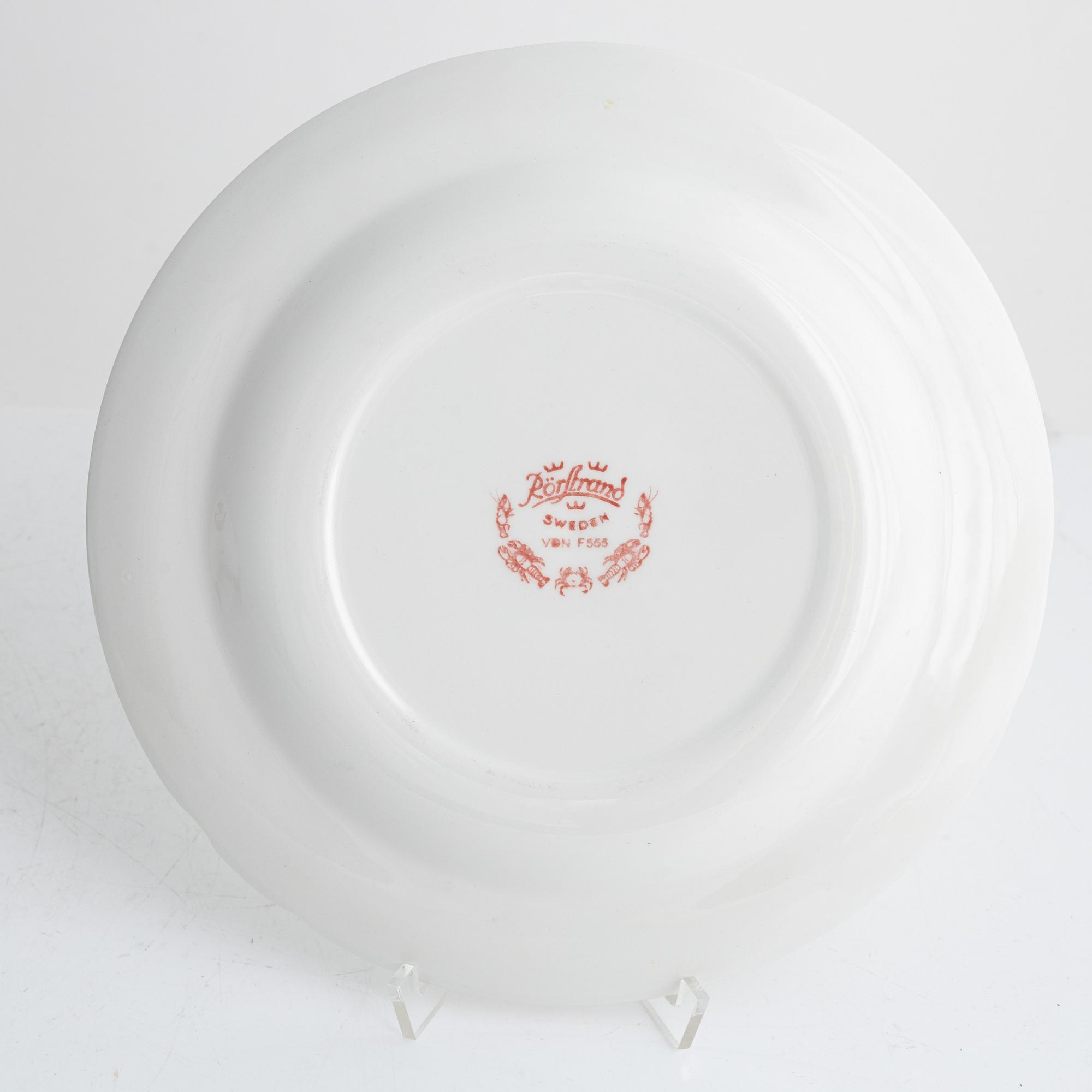 Alf Wallander, kräftservis, 13 delar, porslin, Rörstrand.