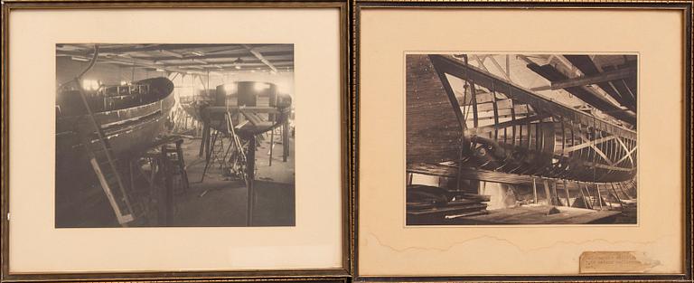 Photographs, 9 pcs, marine subjects, 1940s/50s.