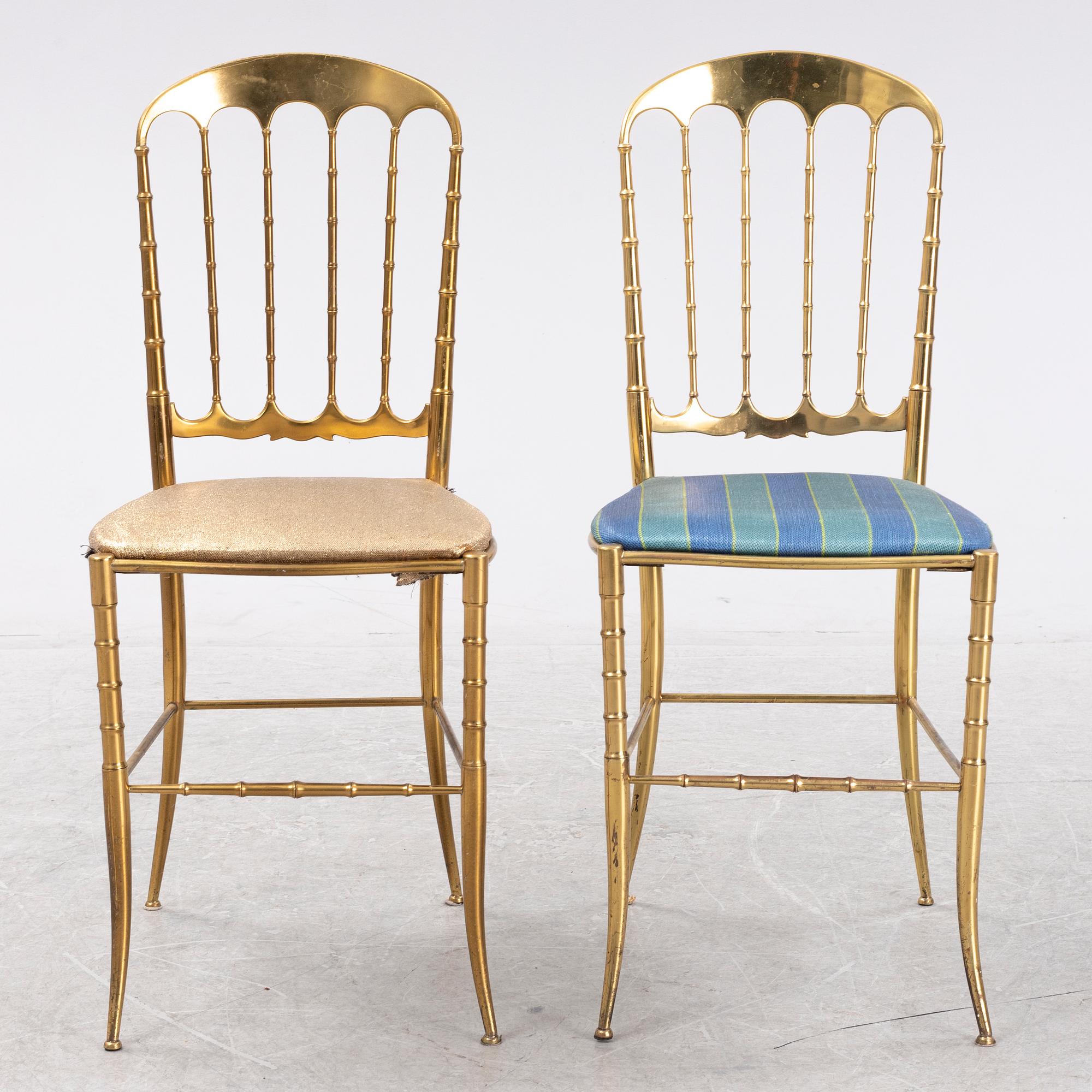 Eight Chiavari style chairs, Italy, second half of the 20th century.