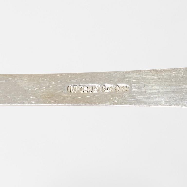 Theodor Olsen, cutlery set, 111 pieces, silver, model Anitra, in a case by master carver Emil Sandberg (1905-1998).