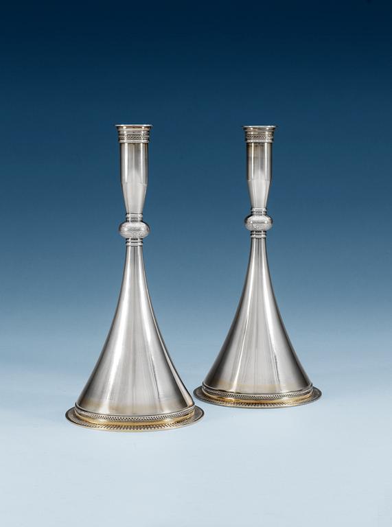 Wiwen Nilsson, WIWEN NILSSON
Ljusstakar, 1 par "Bysantinska Modellen", Lund 1954, sterling,