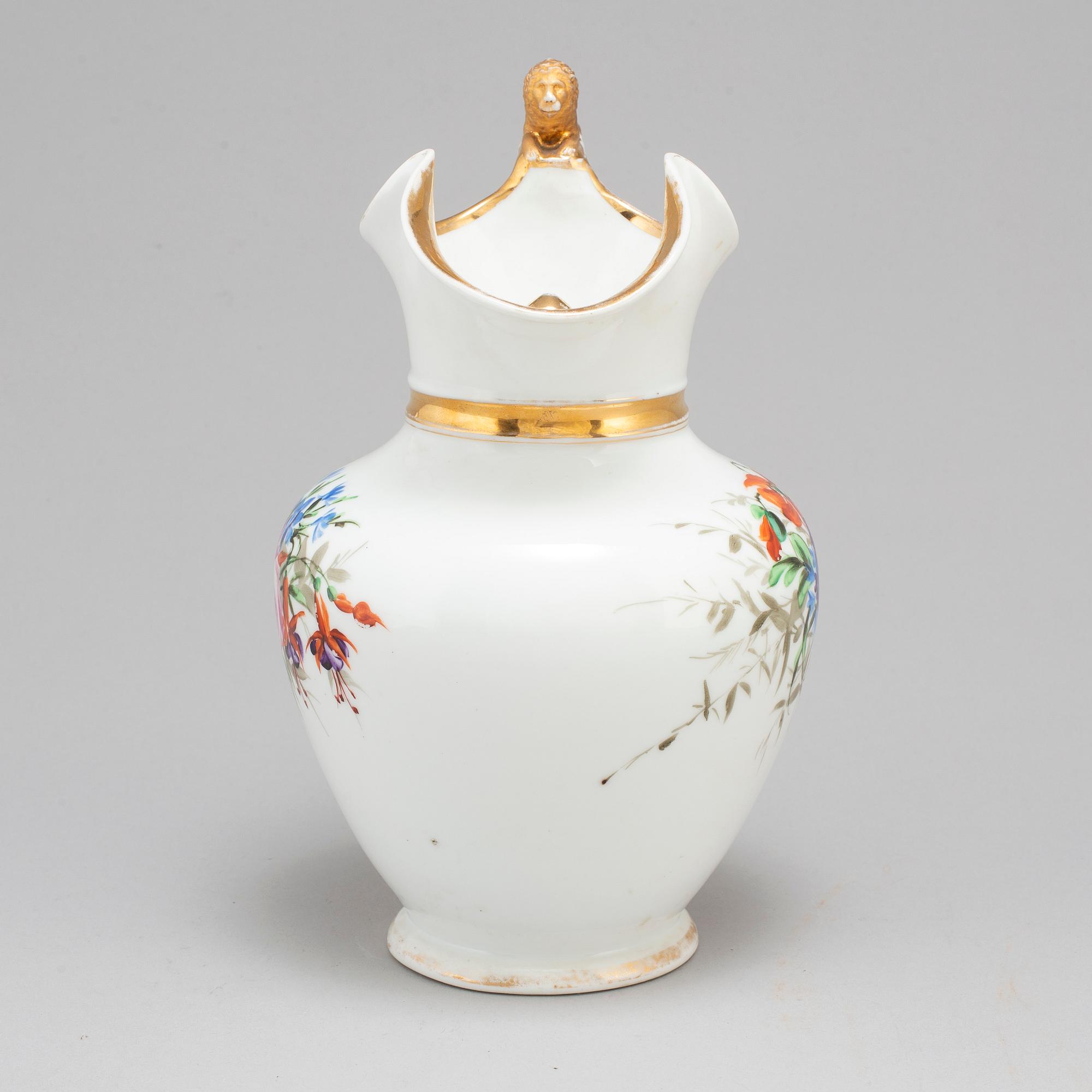 A circa 1900 porcelain pitcher, Bing & Grøndahl, Denmark.