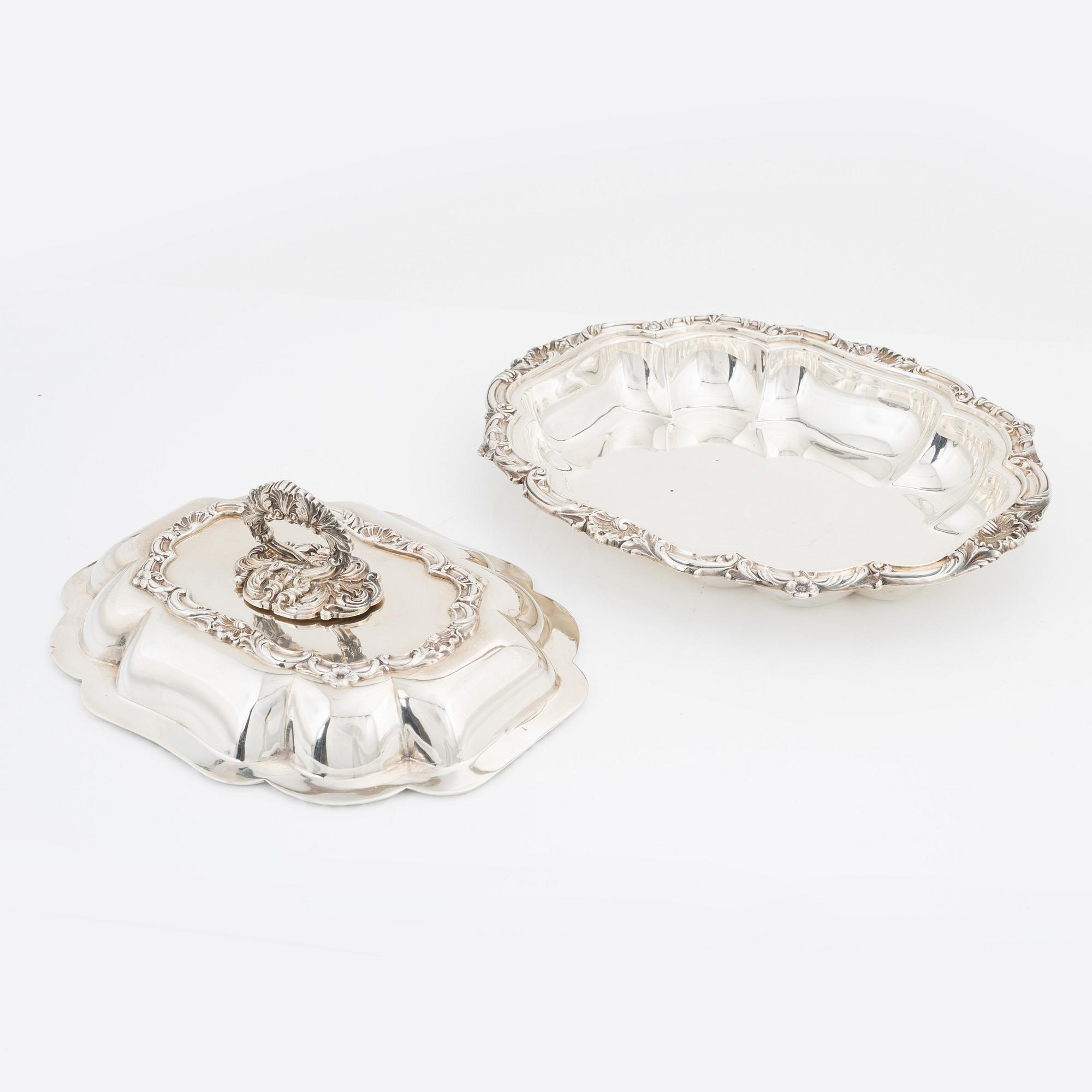 Thomas Bradbury & Sons, dubbelkarott, silver, London 1906.