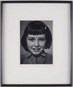 Ansel Adams, "Portrait - Girl", probably 1950's.