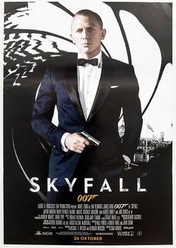 A Swedish movie poster James Bond "Skyfall"  2012.