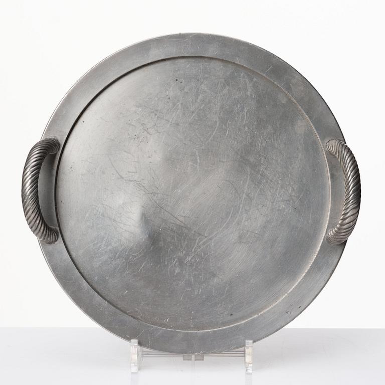 Björn Trägårdh, a pewter tray, Svenskt Tenn, Stockholm 1935.