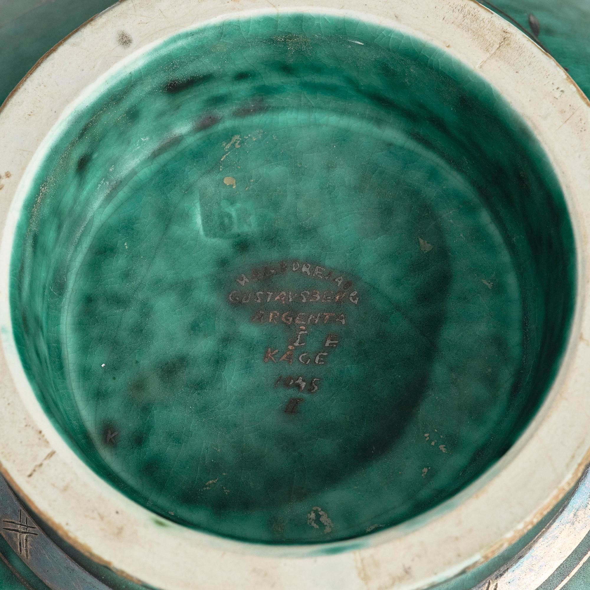 Wilhelm Kåge, an Argenta ceramic vase, Gustavsberg 1935.