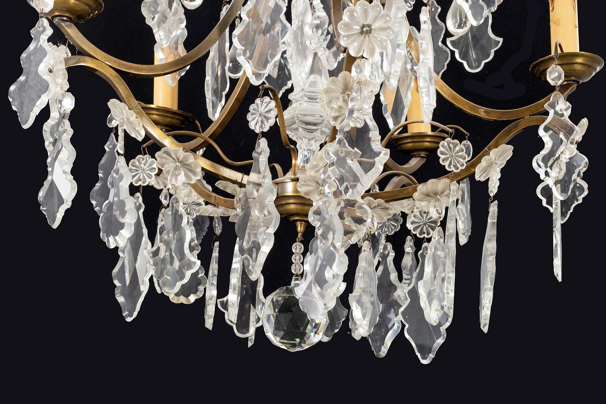 A Baroque style chandelier, first half of the 20th century/middle.